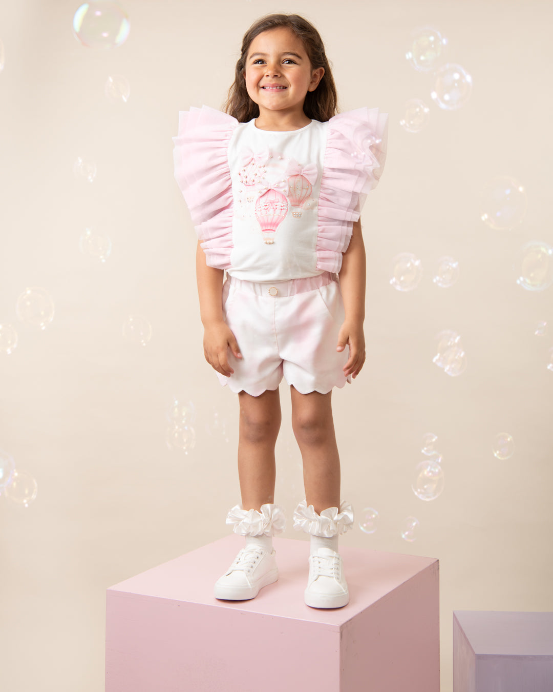Caramelo Kids Girls Pink Fly Away Shorts Set