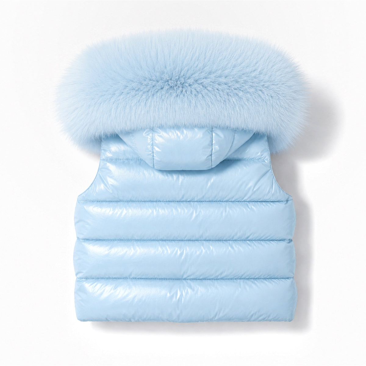Pre-Order | Limited Stock | EvaBella Signature Faux Padded Gillet| Baby Blue