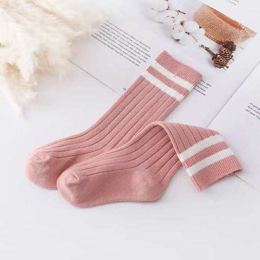 Casual Blush Pink Three Quarter Sports Socks