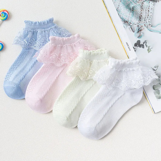 Girls Mixed PAstel Ankle Socks Ten Pair Pack