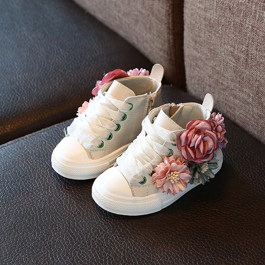 Girls Toddler Floral Stone Baseball Boots