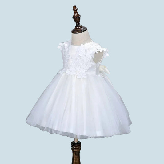 Christening White Dress with Lace finish - Special Occasion