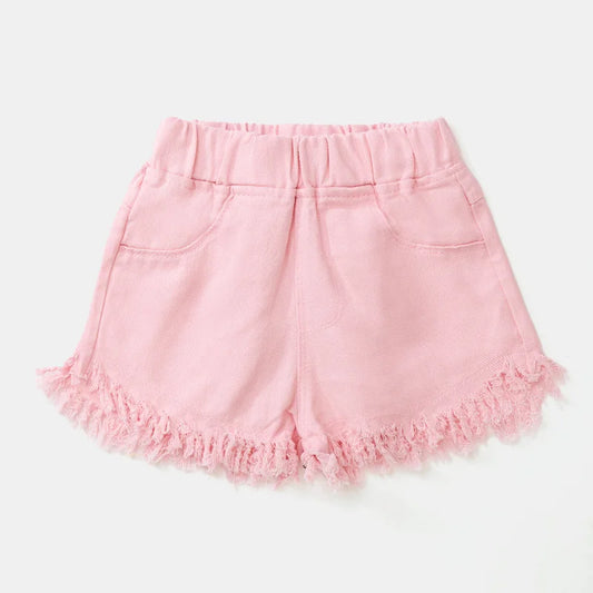 Girls Denim Shorts Baby Pink