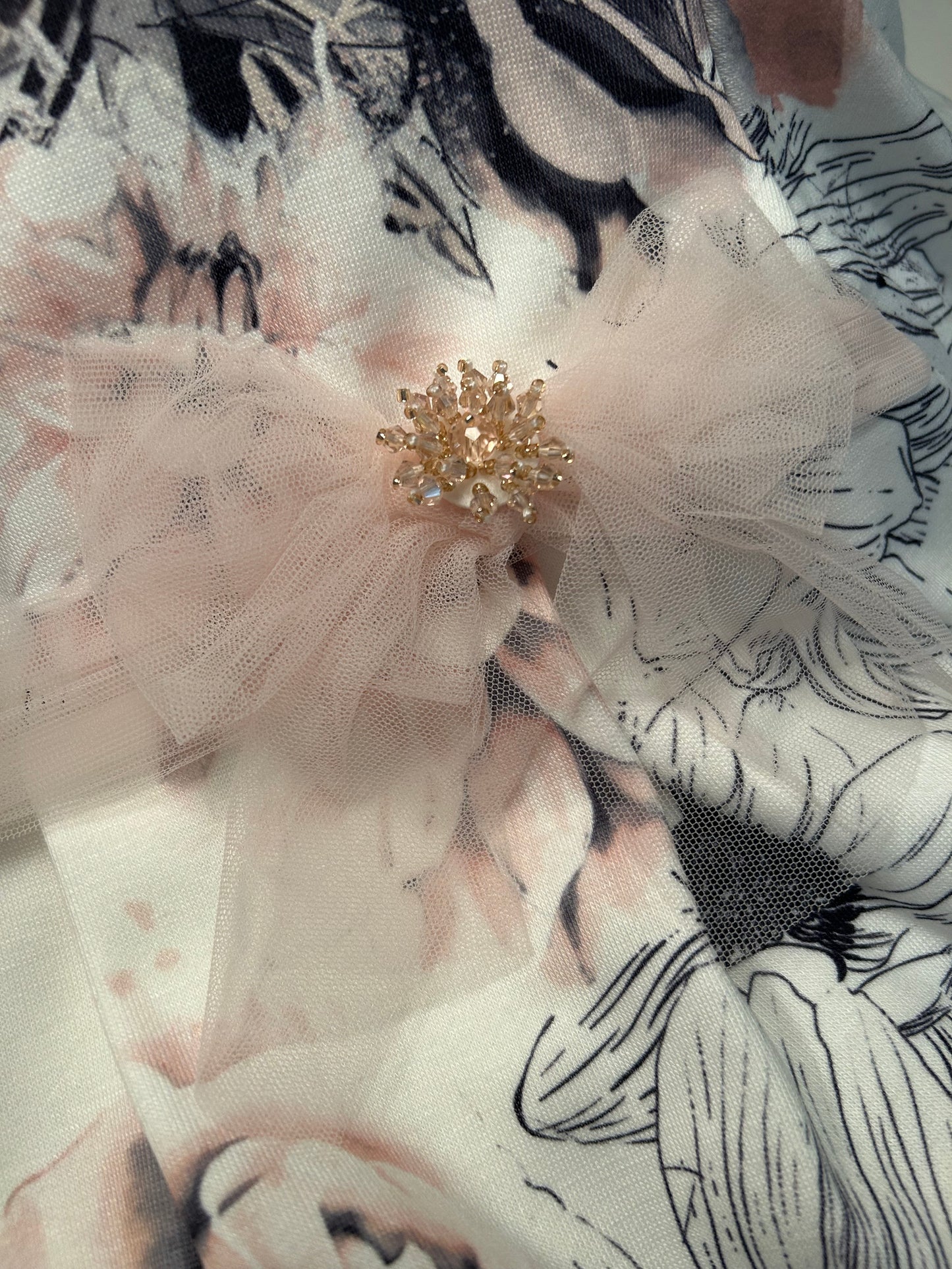 Barcellino Girls Pink/Ivory Floral Dress