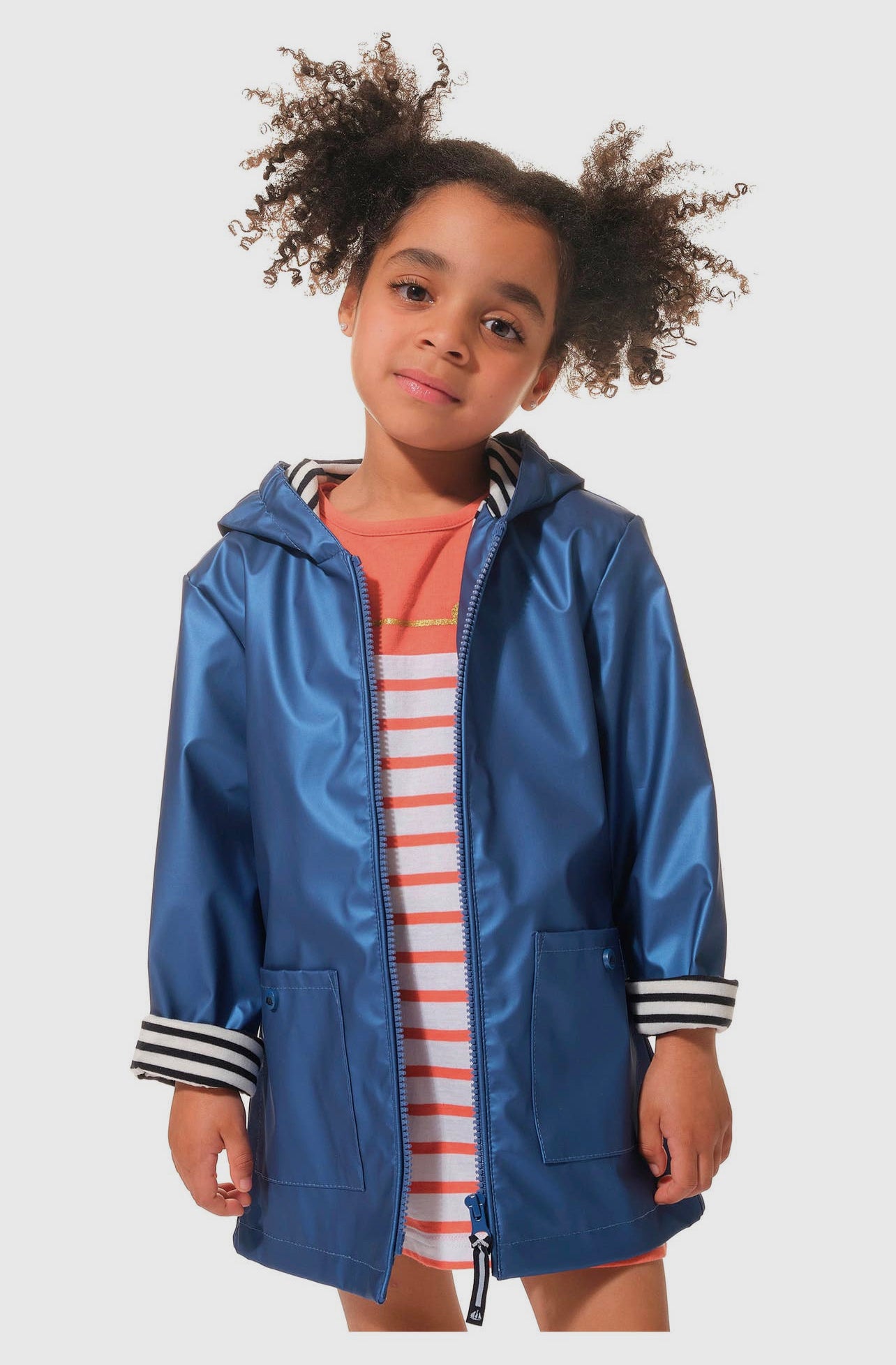 Hublet Girls Navy Rain Jacket