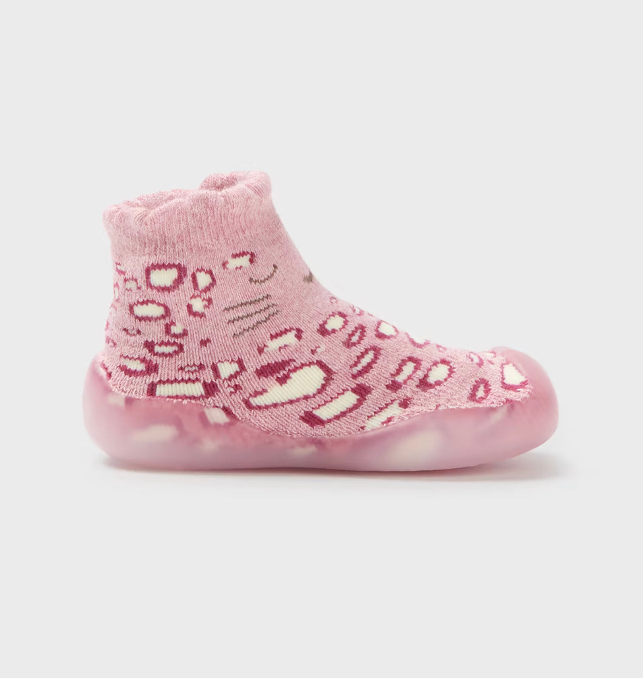 Mayoral Toddler Girls pink Pre-Walker Leopard Slipper Socks