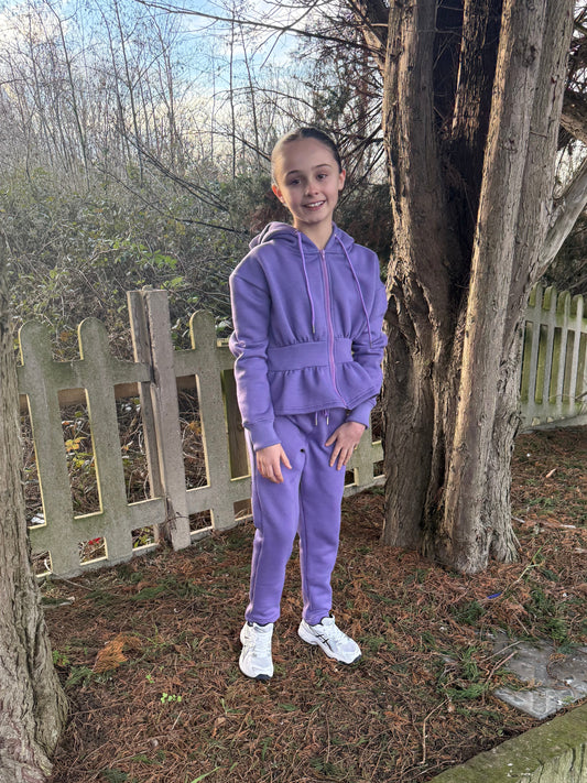 Dolly Peplum Jogger Purple *Preorder