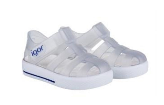 Igor Jellies Star Transparent Blanc Clear Sandal