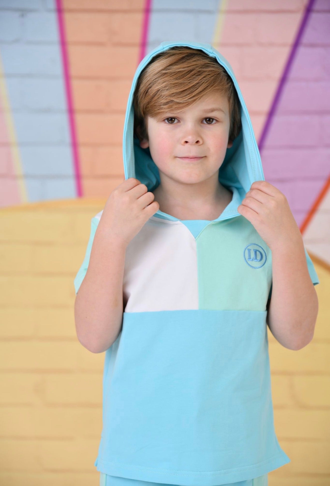 Little Dudes Sky Shorts & Hooded T shirt *Preorder