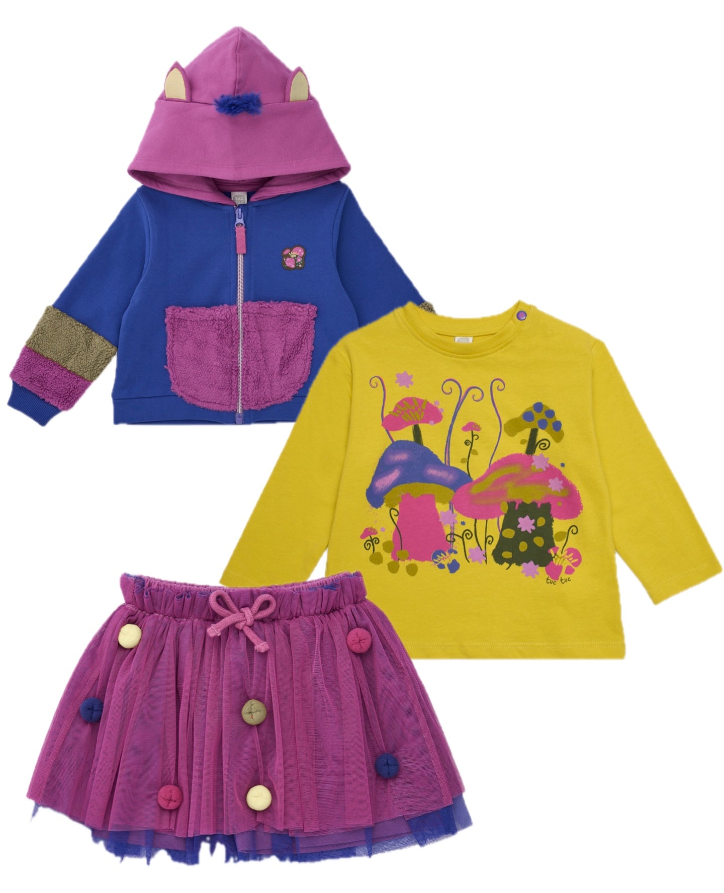 Tuc Tuc Pom Pom Skirt Set 3PC