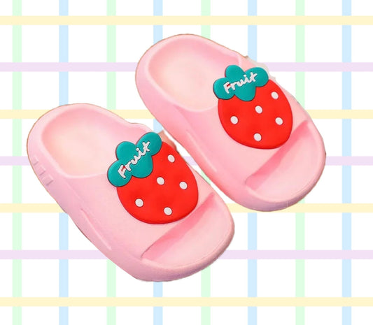 Girls Pink Strawberry Sliders *Preoder
