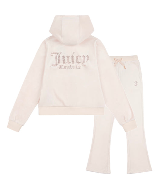 Juicy Couture Girls Shell Tracksuit Jacket and Boot Cut Bottoms