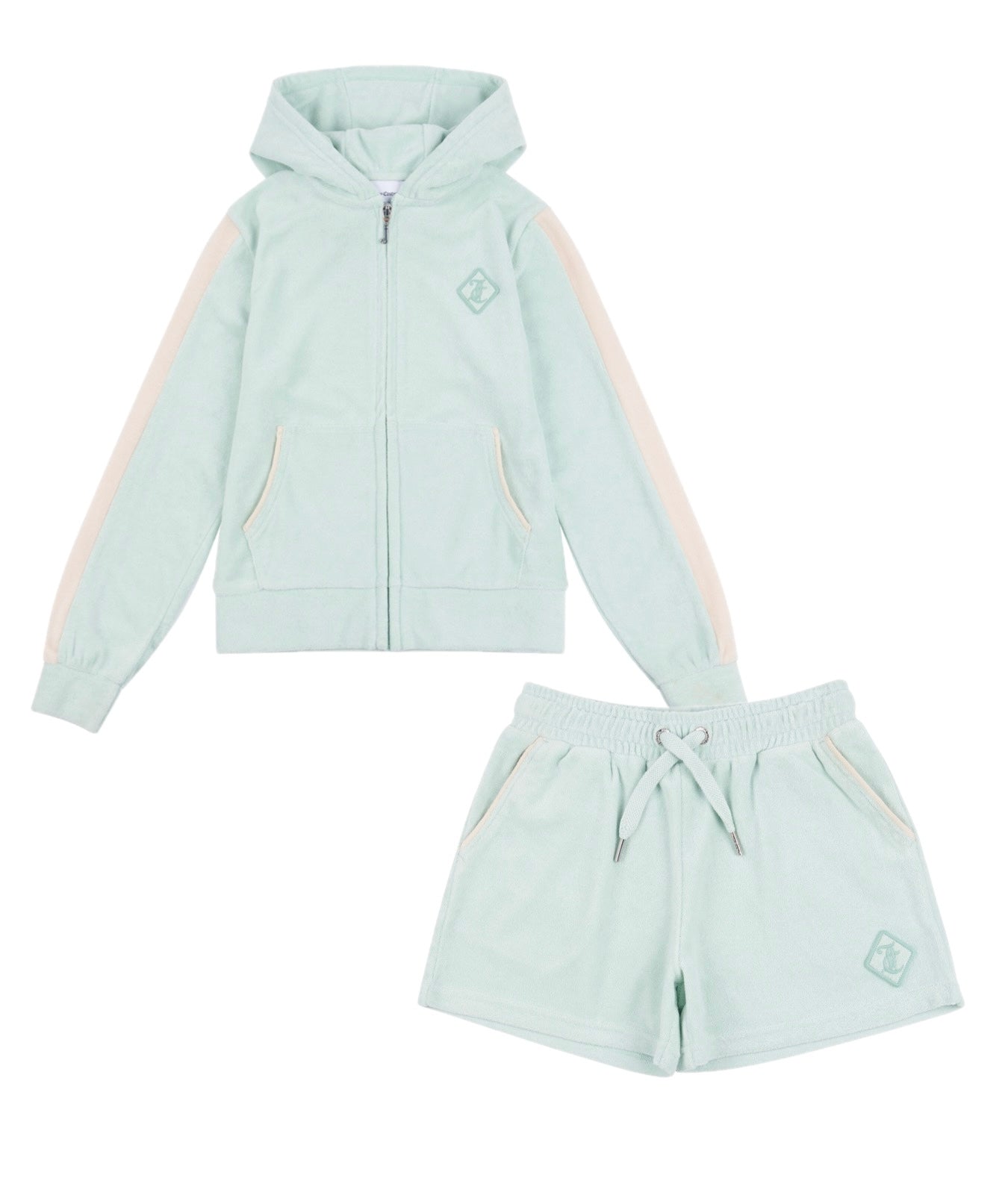 Juicy Couture Girls Surf Towelling Jacket & Shorts Set
