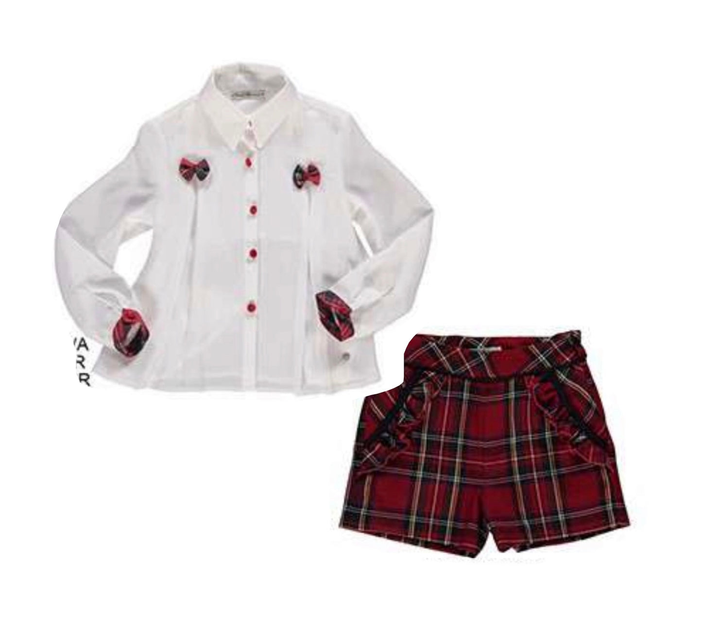 Piccola Speranza AW23 Girls Tarten Shorts Set