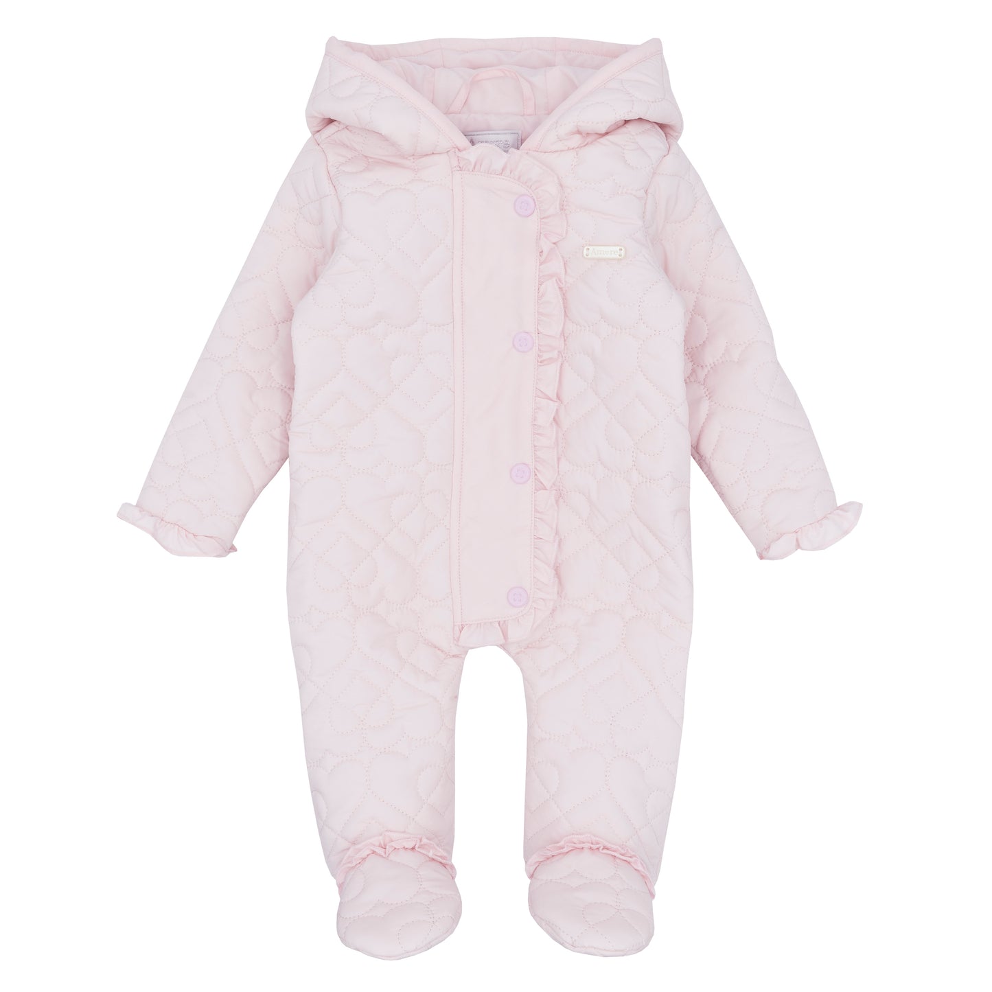Amore Girls Pink Quilted Snow Suit *Preorder