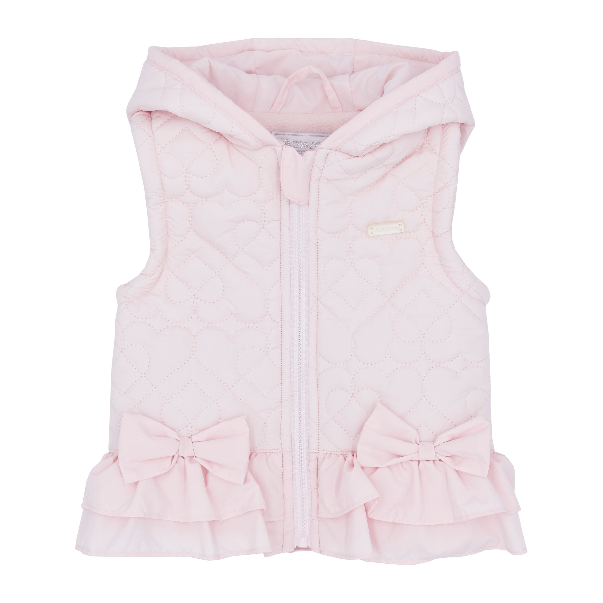 Amore Girls Pink Quilted Gillet