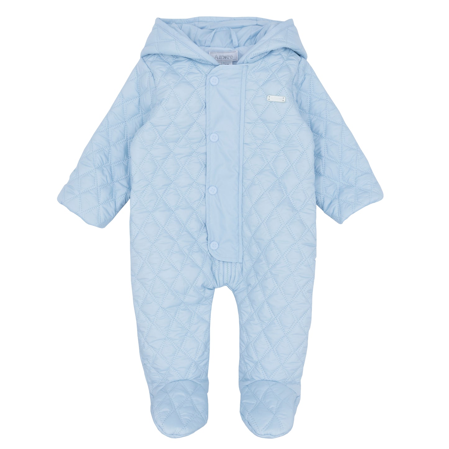 Amore Boys Blue Quilted Snow Suit *Preorder