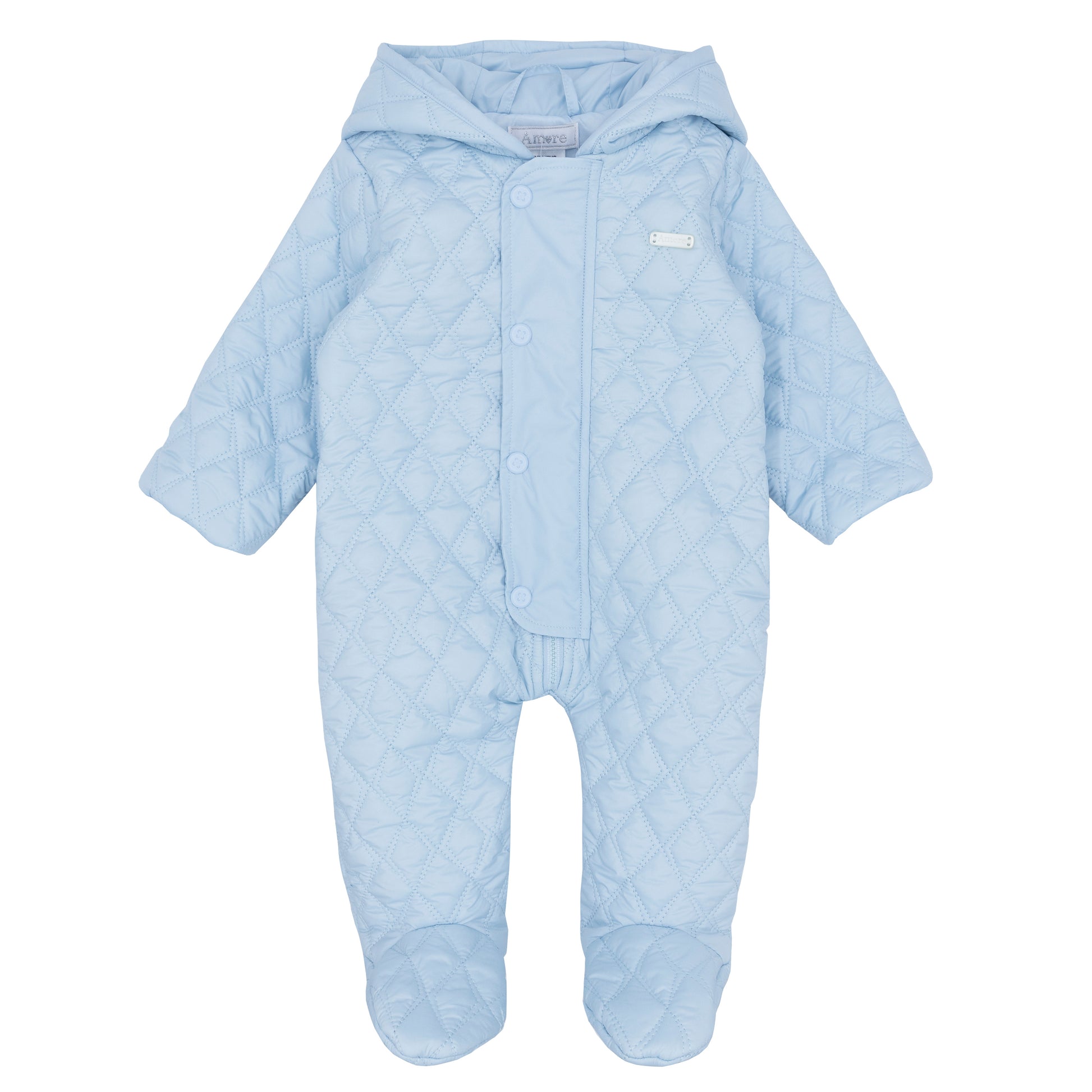 Amore Boys Blue Quilted Snow Suit
