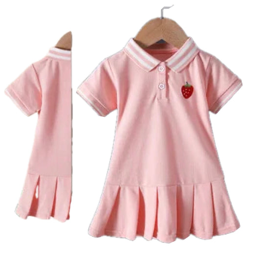 Girls Pink Tennis style Summer Dress