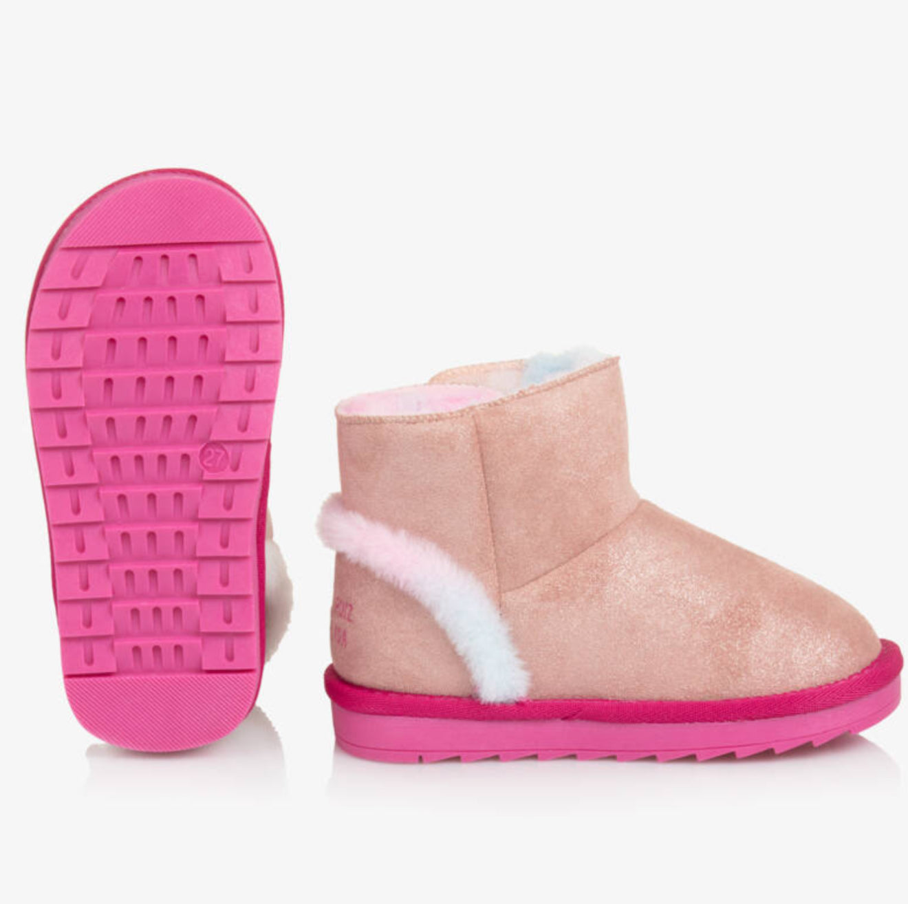 Agatha Ruiz de la Prada Baby Pink Glitter Boot *Preorder