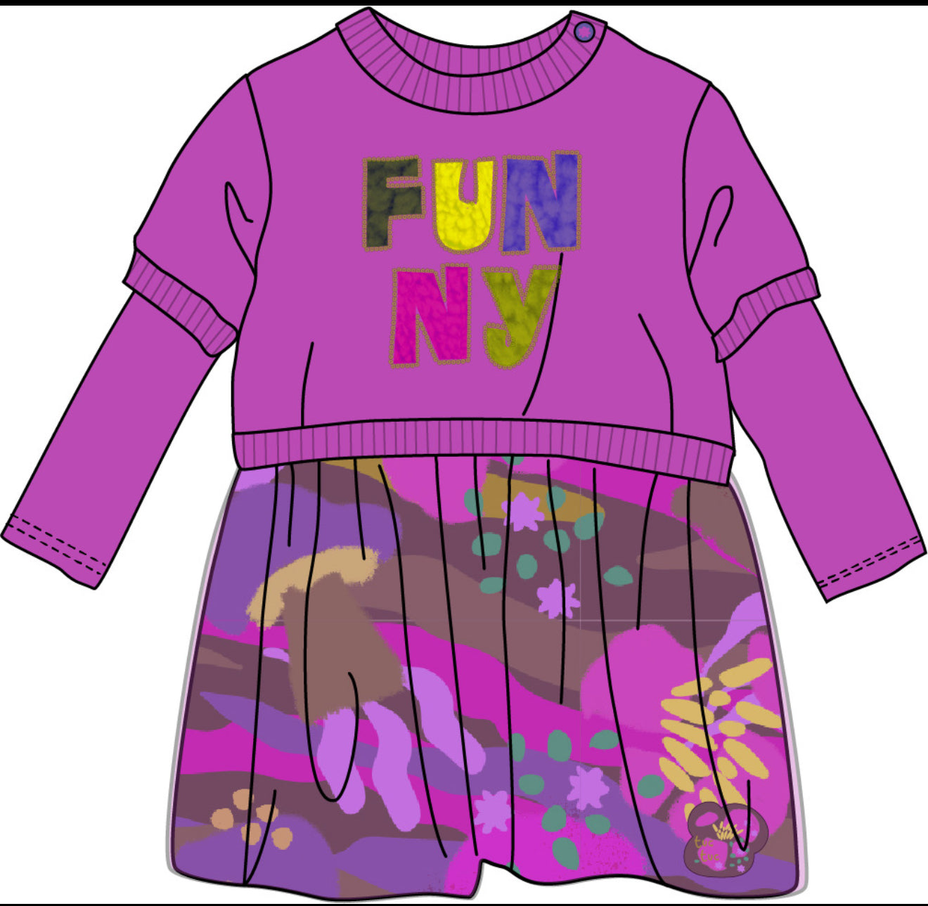 Tuc Tuc Floral Purple Dress