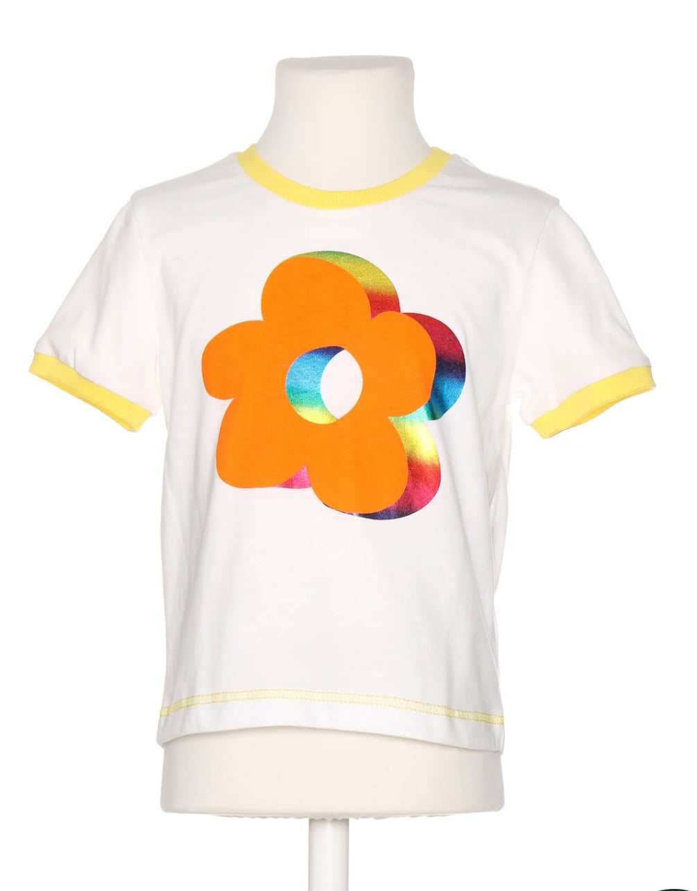 Agatha Ruiz de la Prada Girls Malaga White Daisy Flower Logo T shirt and Daisy Print Shorts
