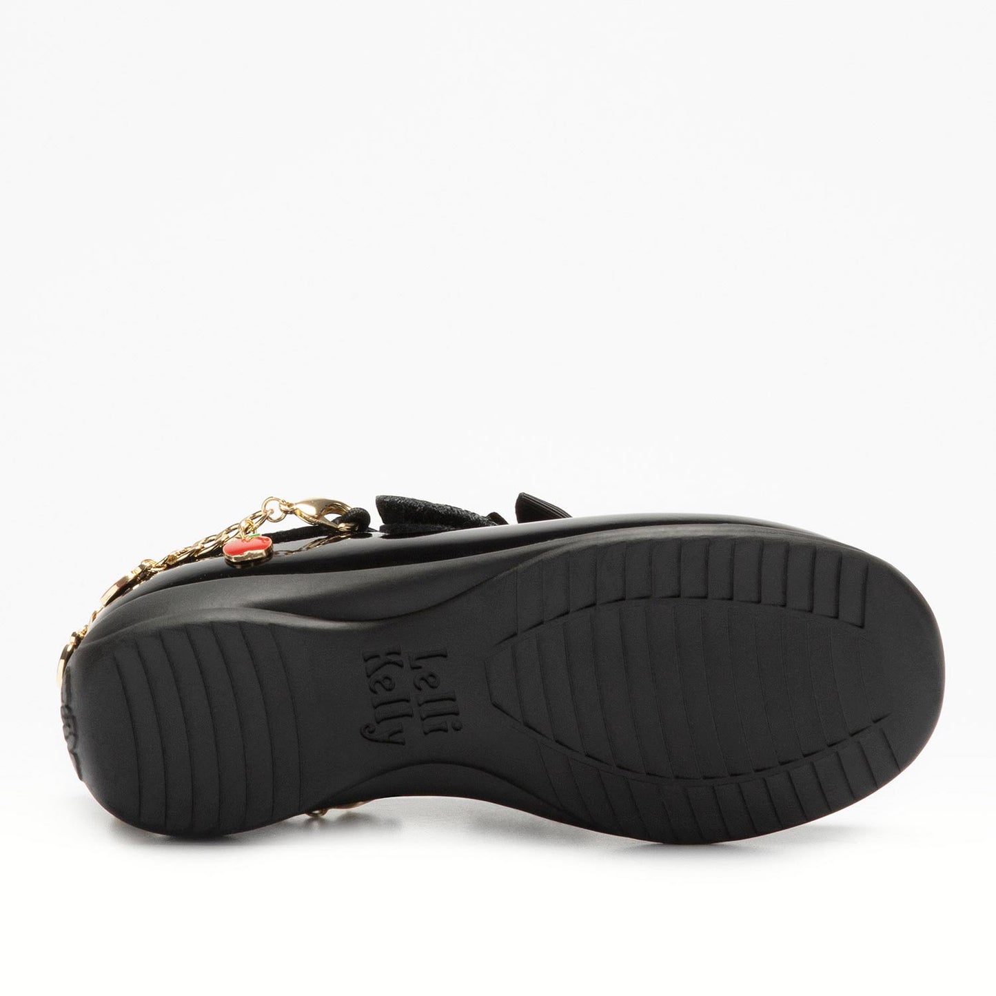 Lelli Kelly Black Patent Leather Apple Charm School Shoe 8719