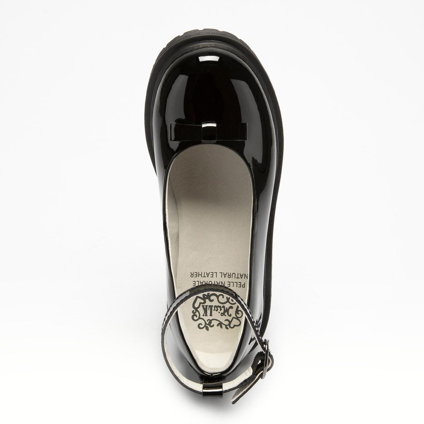 Lelli Kelly Black Patent Leather Elsie Ankle strap School Shoe