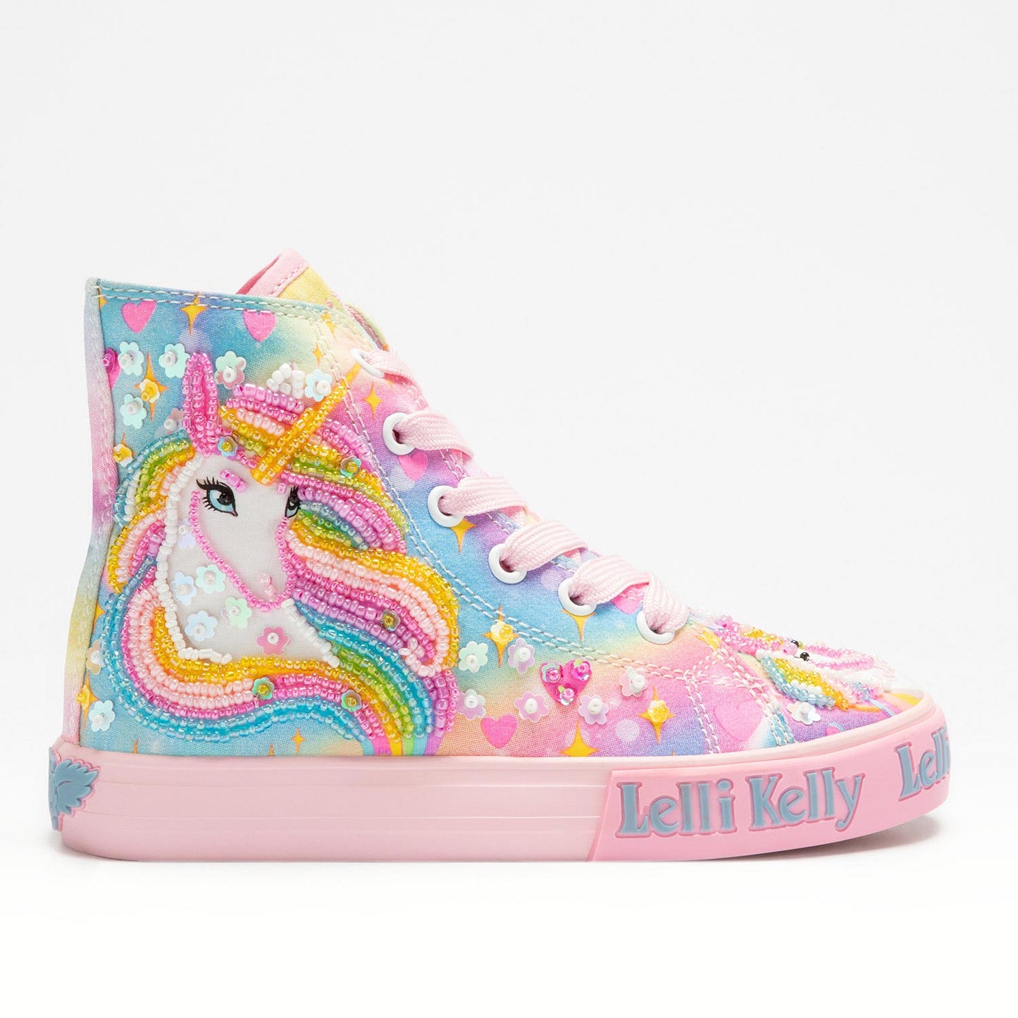 Lelli Kelly Unicorn Rainbow Rose Fantasia Canvas High Top *Preorder