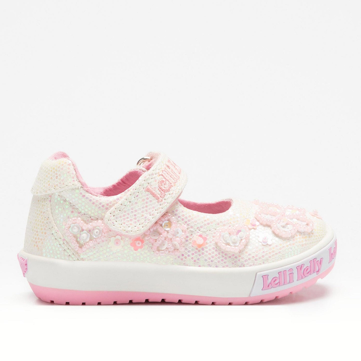 Lelli Kelly Toddler Thalia White Glitter Shoes *Preorder