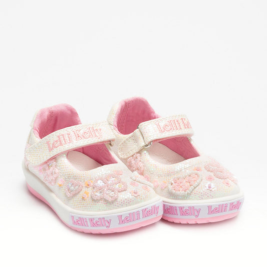 Lelli Kelly Toddler Thalia White Glitter Shoes