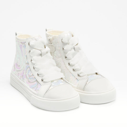 Lelli Kelly Aurora White Lace High Top Boot