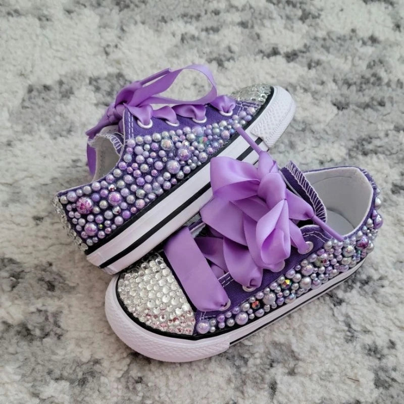 Dolly Bling Purple Canvas Pumps *