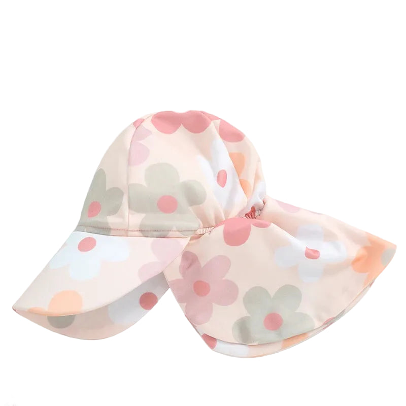 Girls Floral Swim Romper with Matching Sun Hat (NB to 3 Years) *Preorder
