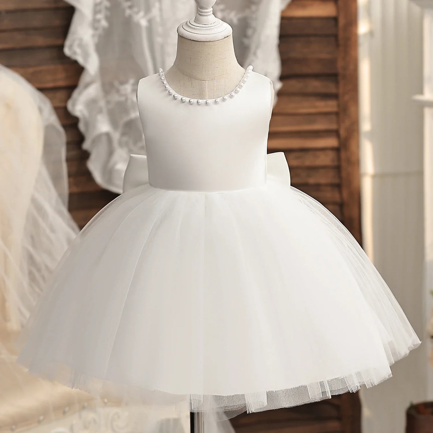 Girls Tulle Christening Dress *