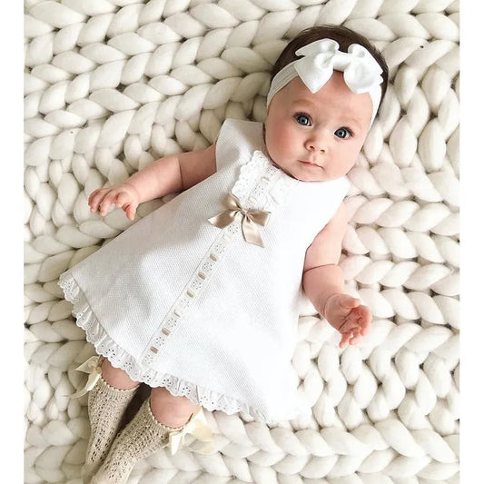 Baby Girl White Dress and Headband