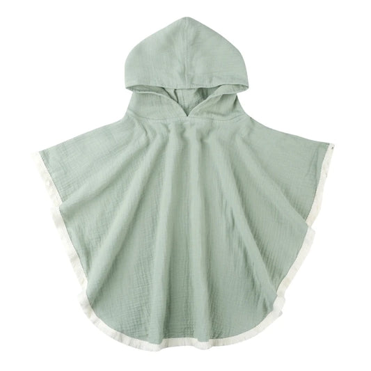 Thick Cotton Tassle Hooded Towel Olive