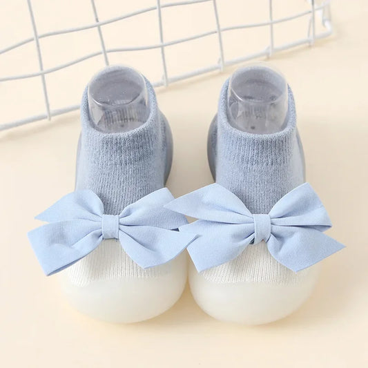 Toddler Rubber Sole First Walking Shoes - Sky Blue