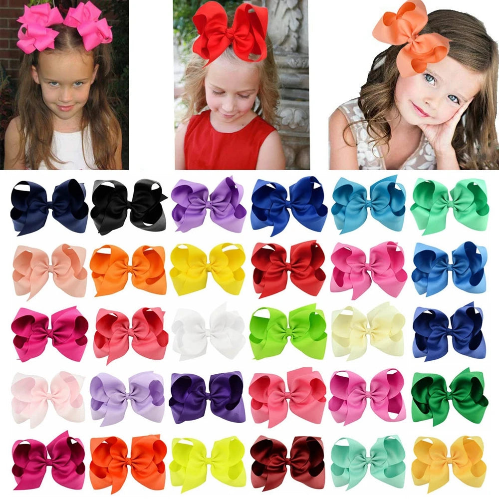Hairbow set of 10 6" clips (set colours)
