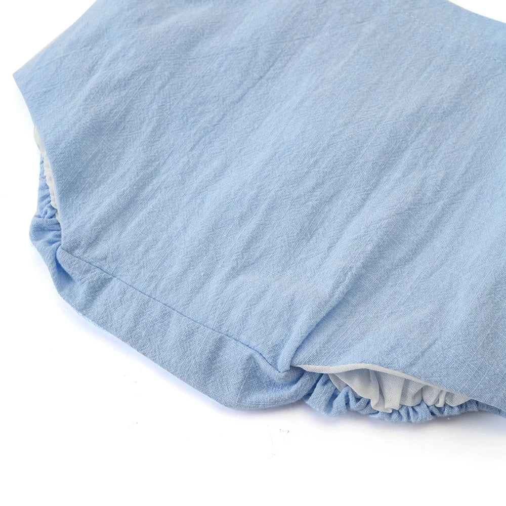 Boys Blue Smocked Collar Set *Online Product