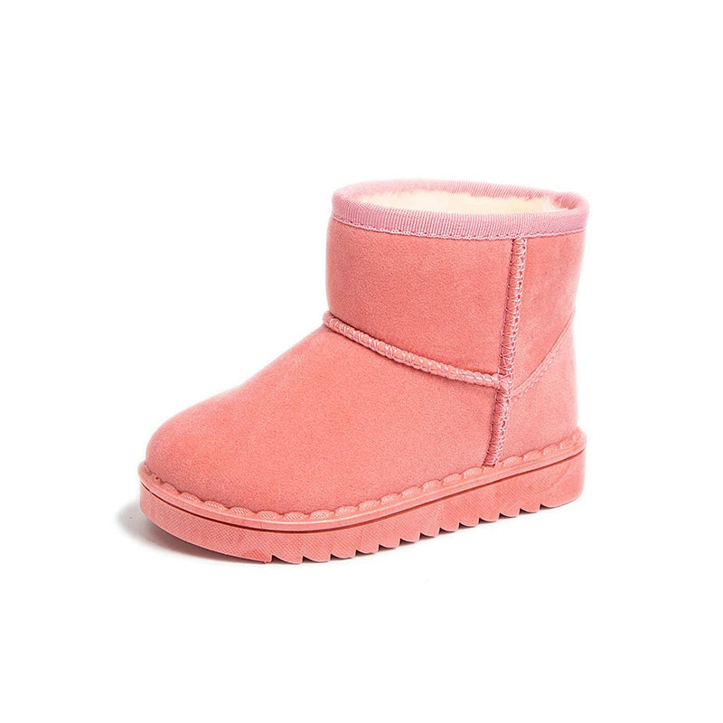 Girls Faux Fur Boots Pink