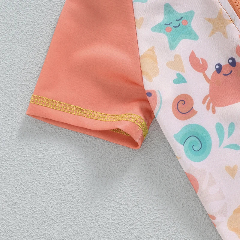 Boys Crab Print Swim Set with Shorts and Sun Hat (1-3 Years) *Preorder