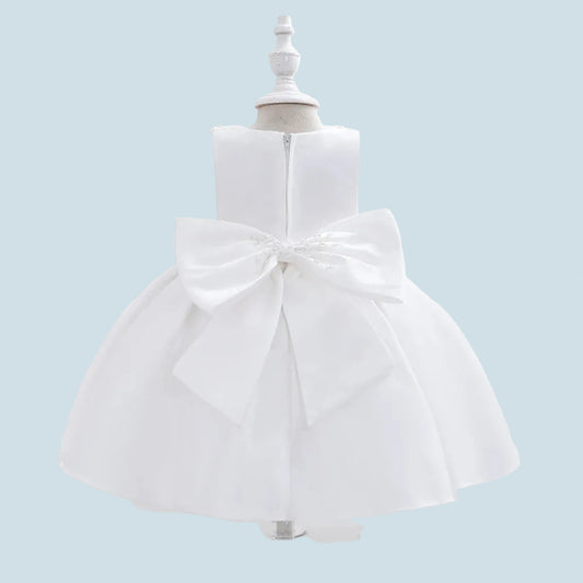 Girls White Christening Dress with Headband - Special Occasion