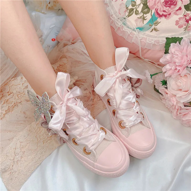 Girls Junior Dolly Bling Pink Floral Baseball Boots