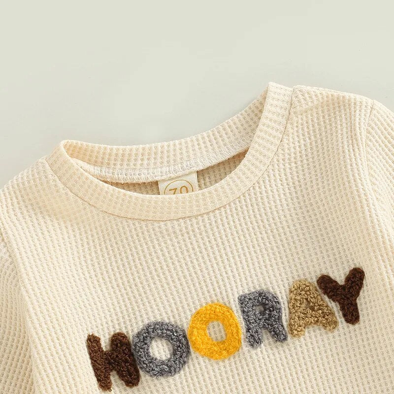 Baby Loungewear 2-piece Stone 'Horray'
