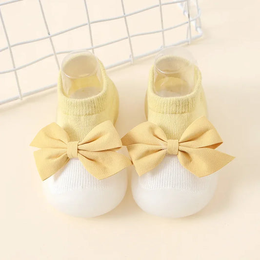 Toddler Rubber Sole First Walking Shoes - Lemon