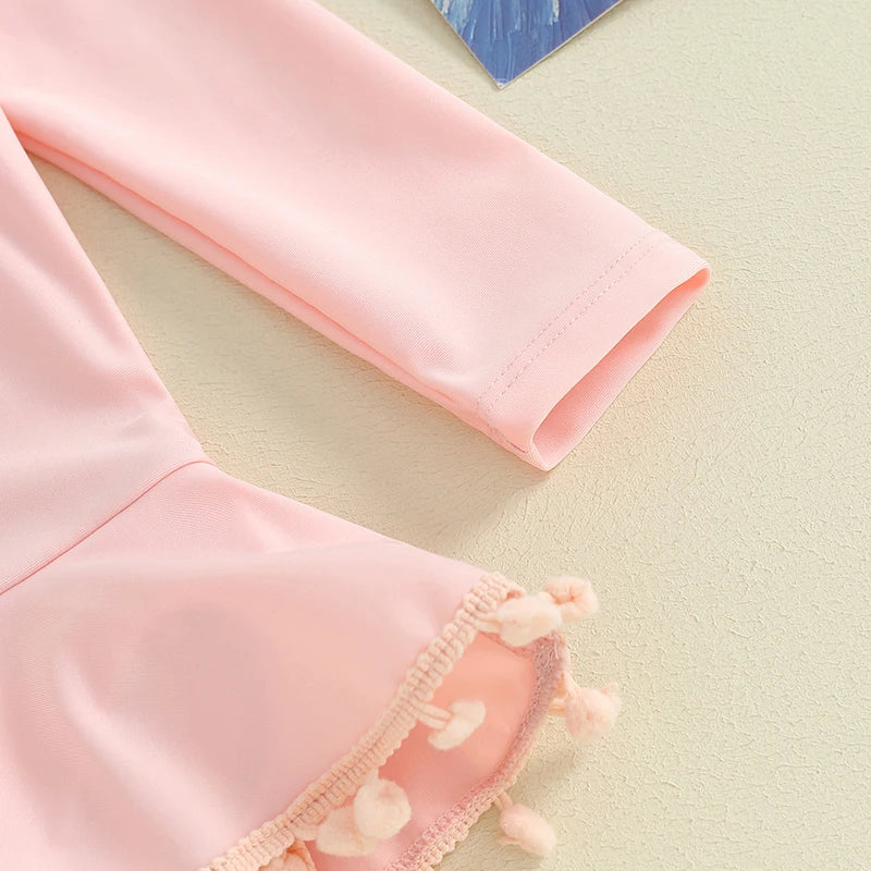 Girls Full Sleeve Pink Pastel UV Swim Suit