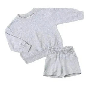 Boys Grey Sweatshirt & Matching Shorts