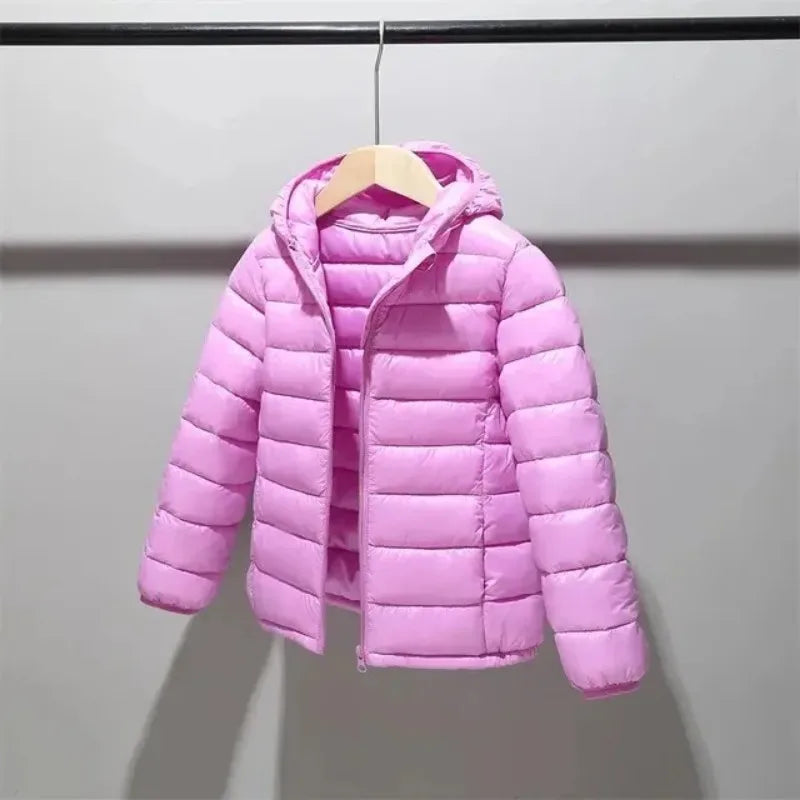 Girls Spring Light Weight Padded Jacket - Pink 