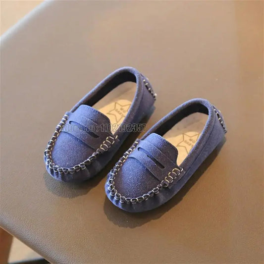 Boys Moccasin Navy Loafers *